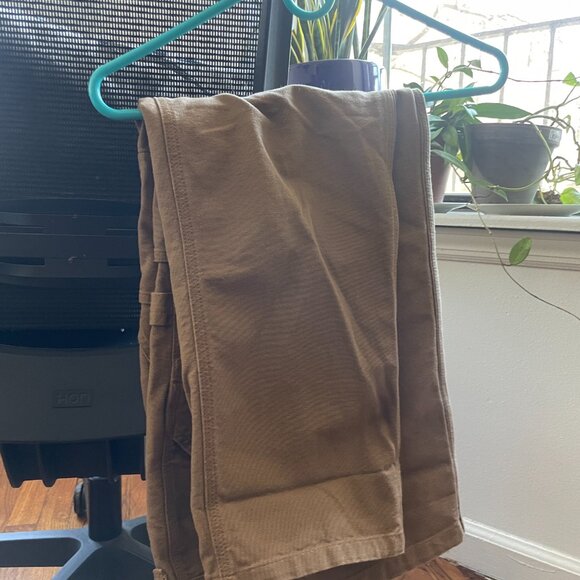 Carhartt Brown Single Knee Pant--- Hamilton Brown (rinsed) - Picture 6 of 8